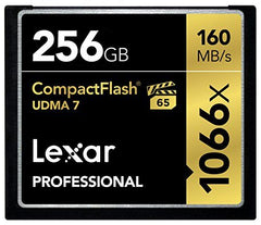 Lexar Professional 1066 x 256GB VPG-65 CompactFlash card (Up to 160MB/s Read) LCF256CRBNA1066